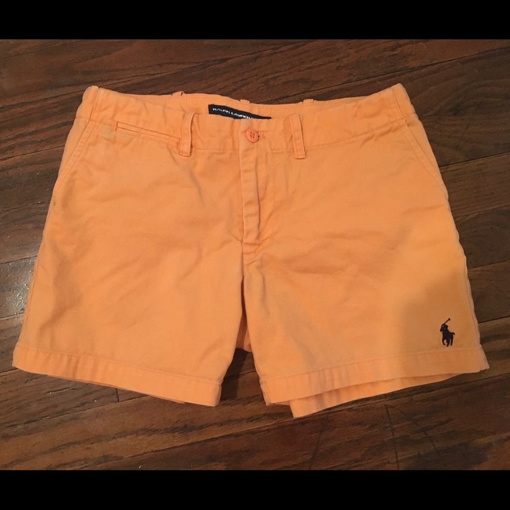 Ralph Lauren orange sport shorts.